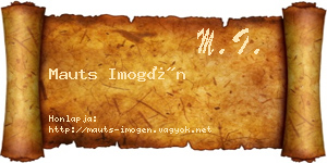 Mauts Imogén névjegykártya